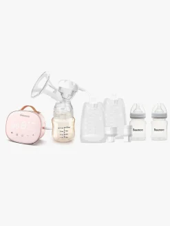 Beemoo CARE Single Elektrisk Brystpumpe inkl. Modermælksposer & Modermælksflaske 180 ml 2-pak