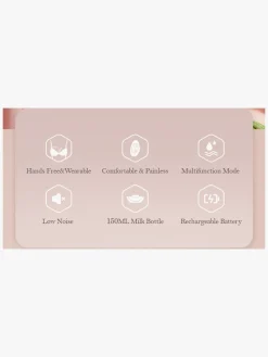 Beemoo CARE Wearable LED Elektrisk Brystpumpe Dobbelt