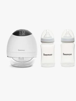 Beemoo CARE Wearable LED Elektrisk Brystpumpe Single inkl. Flasker 240 ml 2-pak
