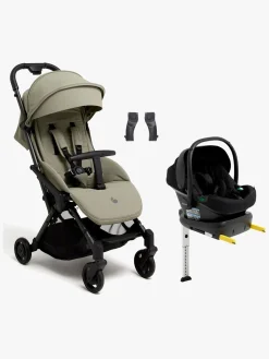 Beemoo Easy Fly Lux 4 Klapvogn Inkl. Route i-Size Autostol Baby & Base, Spring Green/Black Stone