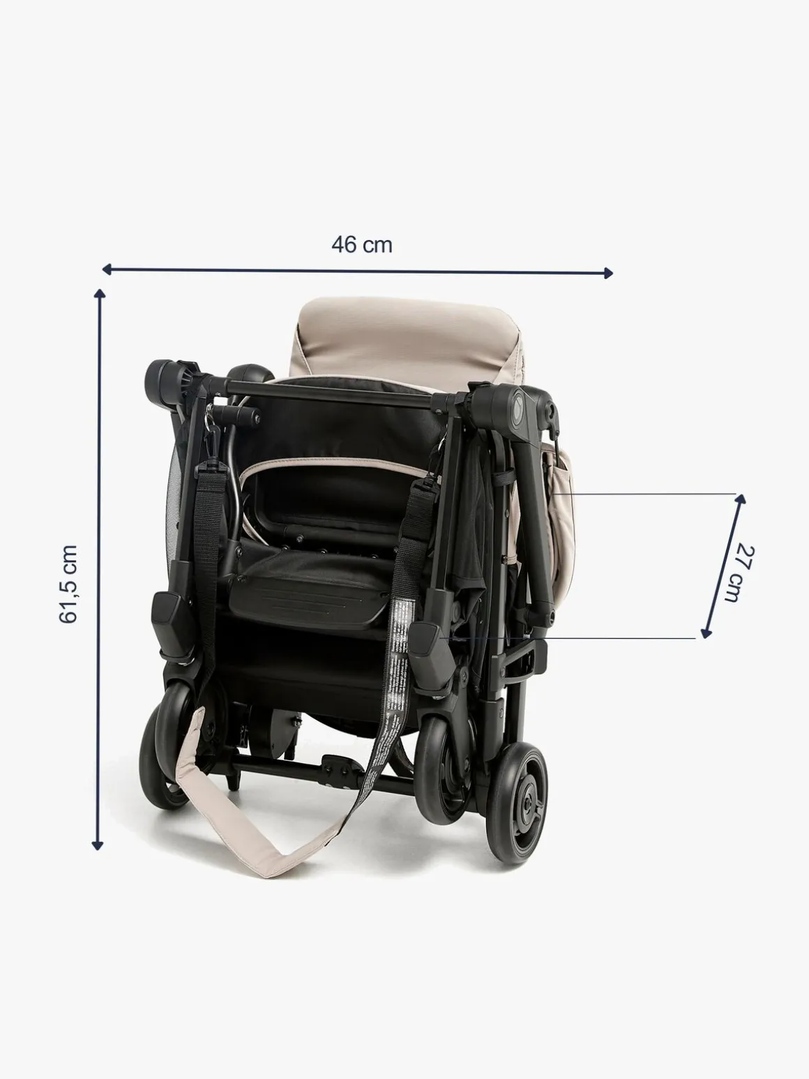 Beemoo Easy Fly Lux 4 Klapvogn, Sand Beige