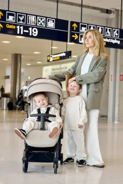 Beemoo Easy Fly Lux 4 Klapvogn, Sand Beige