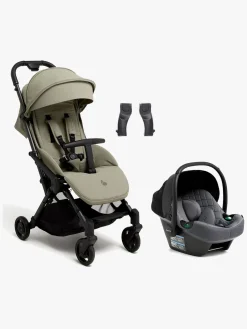 Beemoo Easy Fly Lux 4 Klapvogn Inkl. Route i-Size Autostol Baby, Spring Green/Mineral Grey