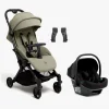 Beemoo Easy Fly Lux 4 Klapvogn Inkl. Route i-Size Autostol Baby, Spring Green/Black Stone