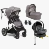 Beemoo Maxi 4 Duovogn inkl. Route i-Size Autostol Baby & ISOFIX Base, Grey Silver/Mineral Gray