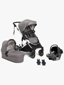 Beemoo Maxi 4 Duovogn inkl. Route i-Size Autostol Baby, Grey Silver/Mineral Grey