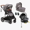 Beemoo Maxi 4 Duovogn inkl. Route i-Size Autostol Baby & ISOFIX Base, Grey Black/Mineral Gray