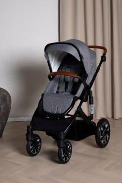 Beemoo Maxi 4 Duovogn inkl. Route i-Size Autostol Baby, Grey Black/Mineral Grey