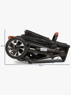 Beemoo Maxi 4 Klapvogn, Grey/Black