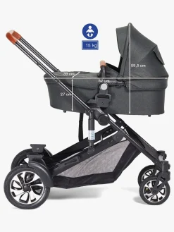 Beemoo Maxi 4 Twin Søskendevogn, Black/Black