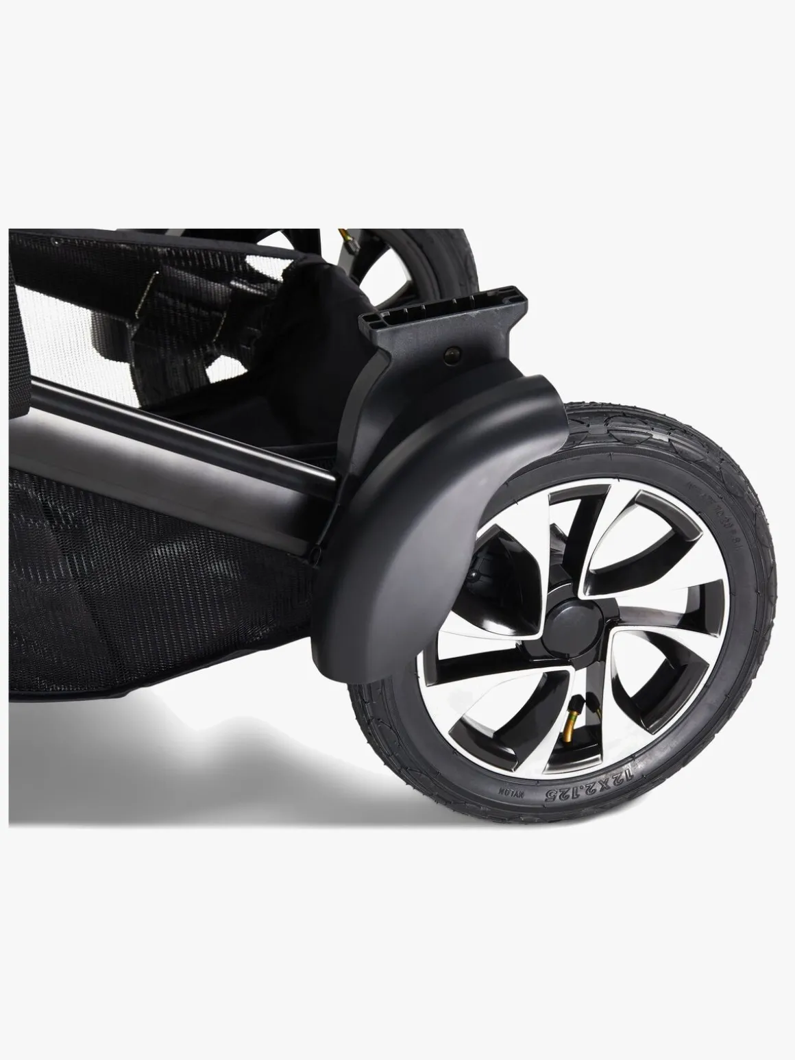 Beemoo Maxi 4 Twin Søskendevogn inkl. Søskendeklapvognsdel, Black/Black