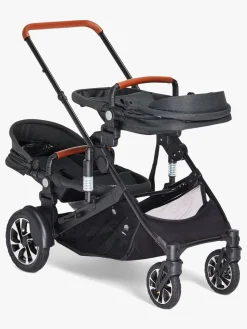 Beemoo Maxi 4 Twin Søskendevogn inkl. Søskendeklapvognsdel, Black/Black