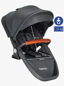 Beemoo Maxi 4 Twin Søskendesæde Grey Melange/Black