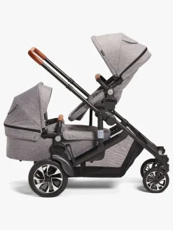 Beemoo Maxi 4 Twin Søskendevogn, Grey Melange/Black