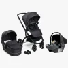 Beemoo Move Duo Kombivogn inkl. Route i-Size Autostol Baby, Asphalt/Mineral Grey