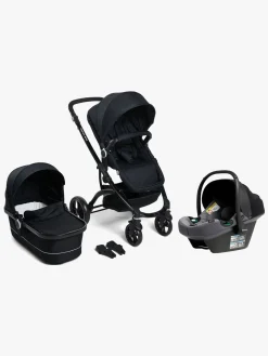 Beemoo Move Duo Kombivogn inkl. Route i-Size Autostol Baby, Black/Mineral Grey