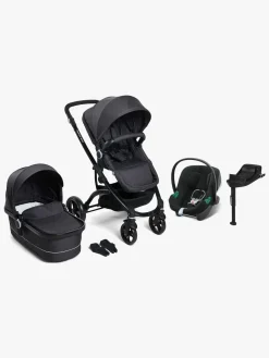Beemoo Move Duo Kombivogn inkl. Cybex Aton B2 i-Size Autostol Baby & Base, Asphalt/Volcano Black