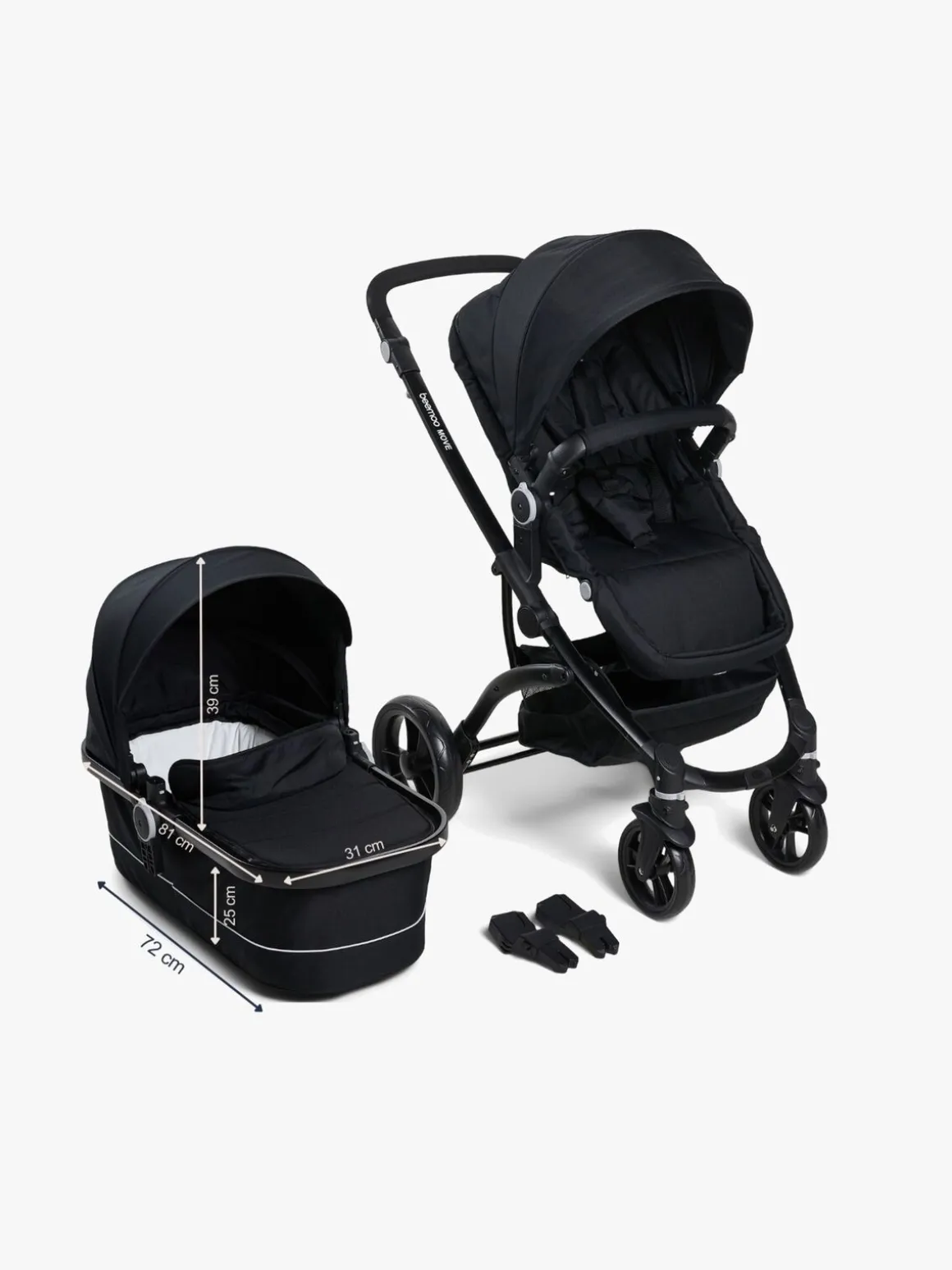 Beemoo Move Duo Kombivogn, Black