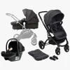 Beemoo Move 2-in-1 Kombivogn inkl. Route i-Size Autostol Baby, Asphalt/Black Stone