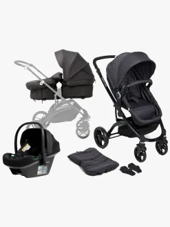 Beemoo Move 2-in-1 Kombivogn inkl. Route i-Size Autostol Baby, Asphalt/Black Stone