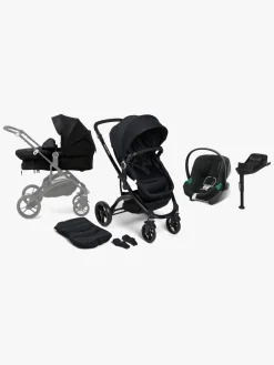 Beemoo Move 2-in-1 Kombivogn inkl. Cybex Aton B2 i-Size Autostol Baby & Base, Black/Volcano Black