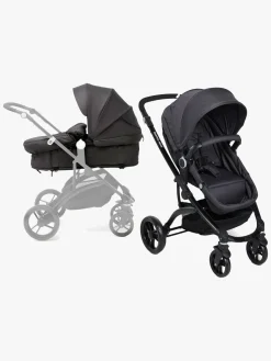 Beemoo Move 2-in-1 Kombivogn inkl. Cybex Aton B2 i-Size Autostol Baby & Base, Asphalt/Volcano Black