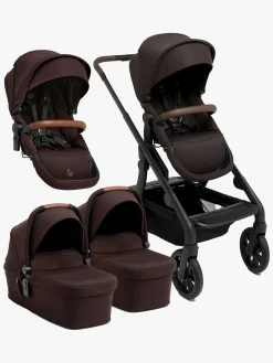 Beemoo Pro Max Søskendevogn inkl. Liggedele, Espresso Brown