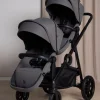 Beemoo Pro Multi 2 Søskendevogn, Mocha Grey