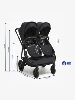 Beemoo Pro Twin 2 Søskendevogn, Coffee Black