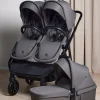 Beemoo Pro Twin 2 Søskendevogn inkl. Liggedel, Mocha Grey