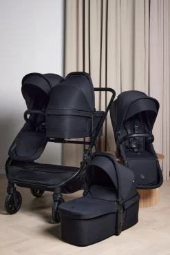 Beemoo Pro Twin 2 Tvillingevogn, Coffee Black