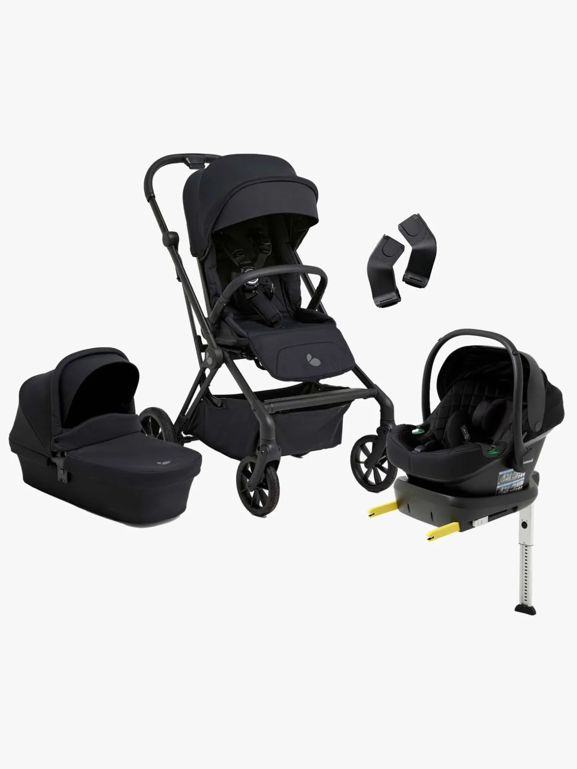 Beemoo Pro Twist Duovogn inkl. Beemoo Route Autostol Baby & Base, Coffee Black/Black Stone