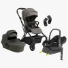 Beemoo Pro Twist Duovogn inkl. Maxi-Cosi CabrioFix Autostol Baby & Base, Mocha Grey/Black