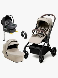 Beemoo Pro Twist Duovogn Inkl. Beemoo Route Autostol Baby & Base, Latte Beige/Mineral Grey