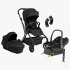 Beemoo Pro Twist Duovogn inkl. Maxi-Cosi CabrioFix Autostol Baby & Base, Coffee Black/Essential Black