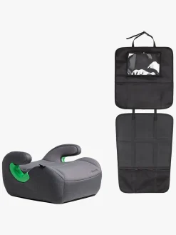 Beemoo Raise 2 i-Size Selepude inkl. Beemoo 3-i-1 Sædebeskytter, Mineral Grey/Black