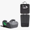 Beemoo Raise 2 i-Size Selepude ISOFIX inkl. Beemoo 3-i-1 Sædebeskytter, Mineral Grey/Black
