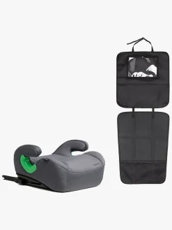 Beemoo Raise 2 i-Size Selepude ISOFIX inkl. Beemoo 3-i-1 Sædebeskytter, Mineral Grey/Black