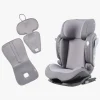 Beemoo Recline i-Size Autostol inkl. Ventilerende Hynde, Mineral Grey/Grey