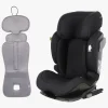 Beemoo Recline i-Size Autostol inkl. Ventilerende Hynde, Black Mesh/Grey