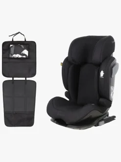 Beemoo Recline i-Size Autostol inkl. 3-i-1 Sædebeskytter, Black Mesh