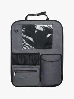 Beemoo Ride i-Size Autostol inkl. Beemoo Deluxe Sædebeskytter med Opbevaring, Black Stone