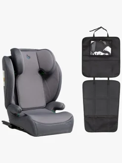 Beemoo Ride i-Size Autostol ISOFIX inkl. 3-i-1 Sædebeskytter, Mineral Grey/Black