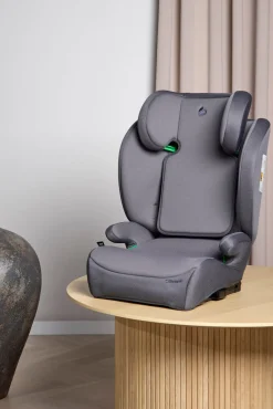 Beemoo Ride i-Size Autostol ISOFIX inkl. 3-i-1 Sædebeskytter, Mineral Grey/Black