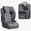 Beemoo Ride i-Size Autostol inkl. Beemoo Deluxe Sædebeskytter med Opbevaring, Mineral Grey