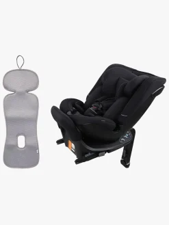 Beemoo Rotate i-Size Vendbar Autostol inkl. Ventilerende Hynde, Black Stone/Grey