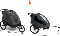 Beemoo Sporty Trail Cykelanhænger, Asphalt