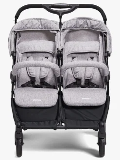 Beemoo Twin Shopper Søskende- & Tvillingevogn, Grey Mélange