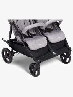 Beemoo Twin Shopper Søskende- & Tvillingevogn, Grey Mélange