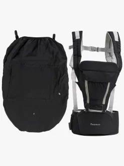 Beemoo CARE Carry Comfort 4-in-1 Bæresele & Hoftesæde inkl. Regnslag, Black